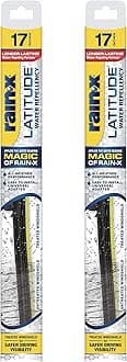 Rain-X 810203 Repellency Water Repellent Wiper Blades, 17" Windshield Wipers (Pack of 2), All Weather Streak-Free for Enhanced Visibility w/ Water Repellency Formula