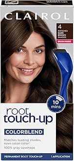 Root Touch-Up by Nice'n Easy Permanent Hair Dye, 4 Dark Brown Hair Color, 1 Count