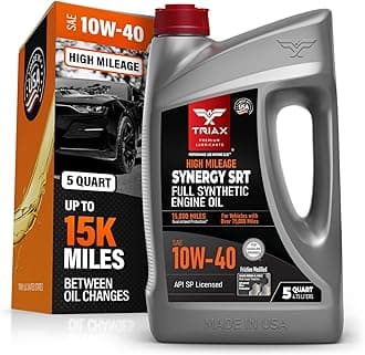 Synergy SRT 10W-40 - Full Synthetic, Friction Modified Engine Oil - 20K Miles, API SP Licensed, 3x Wear Protection - Nano Boron and Moly Friction Modified (5 Quart)