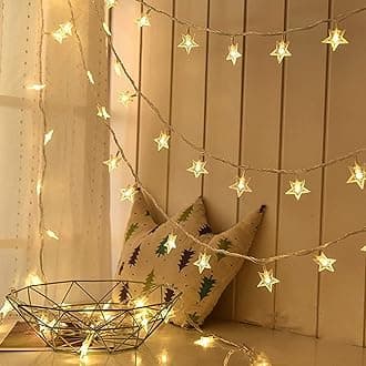 XERGY Star String Fairy 14 Led Lights Outdoor and Indoor for Home Decoration Light, Diwali Lights & Christmas,Party (Warm White,Corded Electric)