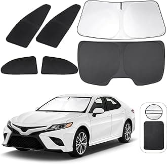 TINGLU Window Shades for Toyota Camry 2018-2024 Accessories Car Side Full Windows Rear Triangular Windshield Sun Shade Sun UV Rays & Privacy Protection for Camping,Napping,and Relaxing 6PCS