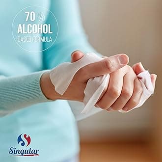 Singular Wipes HAND SANITIZING - Individually Packed Premium Hand Sanitizing for Travel, Home, Office, School, etc. with Fragrance and Moisturizer - Manufactured in USA (Fresh Citrus 24ct Box)