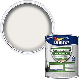 Dulux Weather Shield Multi-Surface Quick Dry Satin Paint, 750 ml - Pure Brilliant White