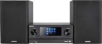 KENWOOD, M-9000S Micro HiFi Stereo System with Internet Radio Receiver, DAB+ or FM, CD Player and USB Socket, Spotify and Bluetooth Connection, with Alarm Clock Function, Black