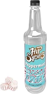 Hip Syrups - Peppermint Sugar Free Simple Syrup Designed for Coffee, Hot Cocoa, Tea, Sugar Free