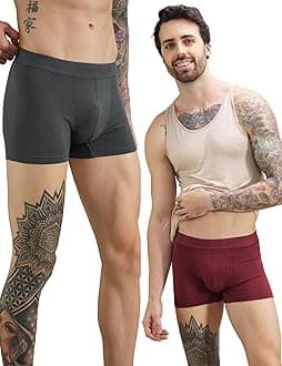 DAMENSCH Regular Fit Printed Trunks for Men Pack of 2| Mircromodal, Elastane Fabric, Anti-Bacterial and Microfibre Waistband