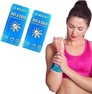 Boldfit Reusable Hot and Cold Ice Gel Pack for Pain Relief Compression for Cramps, Swelling, Sports Injuries, Shoulders, Knee, Back, Neck, Muscle Recovery - Pack of 2