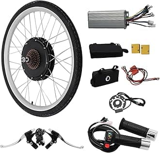 Electric Bicycle Kit, 48v 1000w E-Bike 28 Inch Rear Wheel Conversion Kit with Twist Throttle, Electric Bike Motor Kit with Controller for Tricycle Road Bike(Without Battery)
