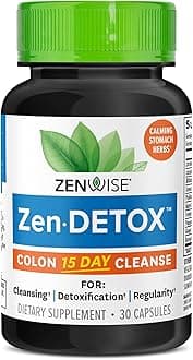 15 Day Cleanse – Detox & Colon Cleanse for Men & Women, Gut Cleanse Detox Pills for Digestive Health with Psyllium Husk, Senna Leaf, Bromelain, Ginger, ACV, and Probiotics - 30 CT