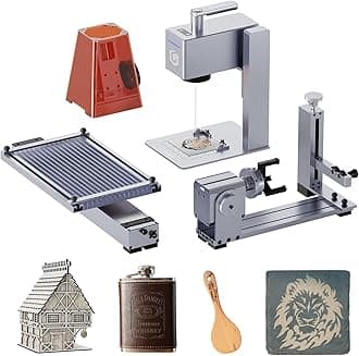 LongerNano Pro 12W Portable Laser Engraver with Rotary Extension and Slide Extension, 5000mm/s High-Speed, DIY Engraver Tool for Wood, Acrylic, Leather, Cloth, Metal, Ceramics