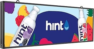 P5 Programmable Scrolling LED Business Sign 39"x14" Outdoor Waterproof IP65 WiFi Message Board, High Brightness Commercial Display for Store Front, Supports Text, Image, Video