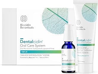 Biocidin Dentalcidin Oral Care System - Fluoride Free Toothpaste & Oral Rinse - 100% Plant-Based - Professional Strength Mouth Wash & Toothpaste for Adults (2 Piece Set)