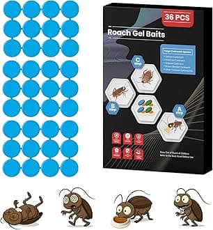 36 Pack Roach Killer Indoor Infestation Roaches Gel Bait Stations, Powerful Cockroach Killer Indoor Home for Roach Infestation, Long-Lasting & Effective Cockroach Gel Bait, Easy to Use & No Mess