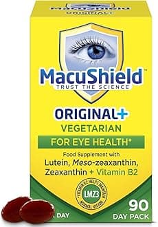 Original+ Vegetarian – 90 Day Pack, Eye Health Supplement* with Lutein, Zeaxanthin and Meso-zeaxanthin + Vitamin B2 which Helps Maintain Normal Vision
