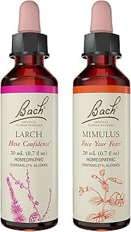 Bach Original Flower Remedies 2-Pack, "Have Confidence" - Mimulus, Larch, Homeopathic Flower Essences, Vegan, 20mL Dropper x2