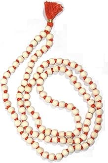 8MM TULSI HOLY BASIL PRAYER BEADS JAPA MALA NECKLACE HAND KNOTTED KARMA (108+1) BEADS BLESSED & ENERGIZED HINDU TIBETAN BUDDHIST SUBHA ROSARY