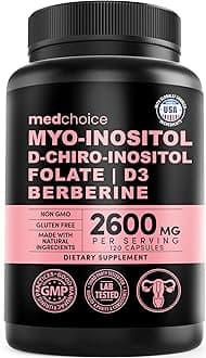 14-in-1 Women’s Inositol Complex Supplement – 40:1 Myo & D-Chiro Inositol with Folate, Vitamin D3, Zinc, Magnesium & Botanicals for Hormone & Feminine Wellness Support – (120 Capsules) (Pack of 1)