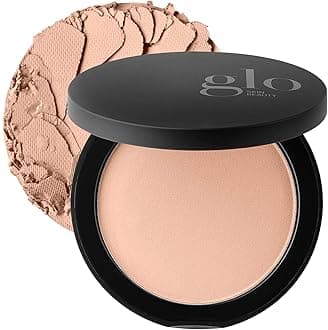 Glo Skin Beauty Pressed Base Powder Foundation Makeup (Beige Medium) - Flawless Coverage for a Radiant Natural, Second-Skin Finish