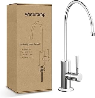 Waterdrop Drinking Water Tap, Reverse Osmosis Tap, RO Faucet, Filtered Water Faucet, Water Dispenser Faucet, Kitchen Sink Water Filter Faucet, Stainless Steel, Lead-Free, Polished Chrome