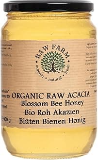 Raw Farm - Organic Raw Acacia Honey 900 g – Single Sourced, Pure and Natural, Directly from the RAW FARM Beekeepers