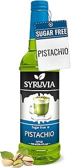 Syruvia Sugar Free Coffee Syrup, Pistachio Flavored Syrup for Drinks and Desserts – 25.4 fl oz