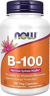 Supplements, Vitamin B-100, Energy Production*, Nervous System Health*, 100 Veg Capsules