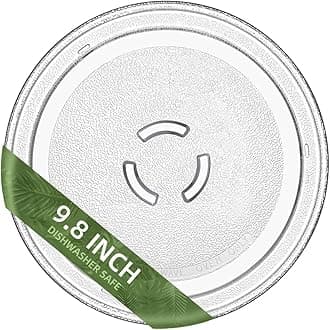 Gemroom 9.8" Microwave Glass Plate for LG Microwave Plate Replacement 9 3/4 inch Microwave Glass Plate for Whirlpool Microwave Glass Turntable