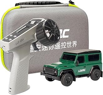 LDARC 1/64 Scale Mini RC Car 2.4 Full Proportion Rock Crawler Remote Control Car Gift for Adults Boys Girls with LED Lights and a Portable Bag
