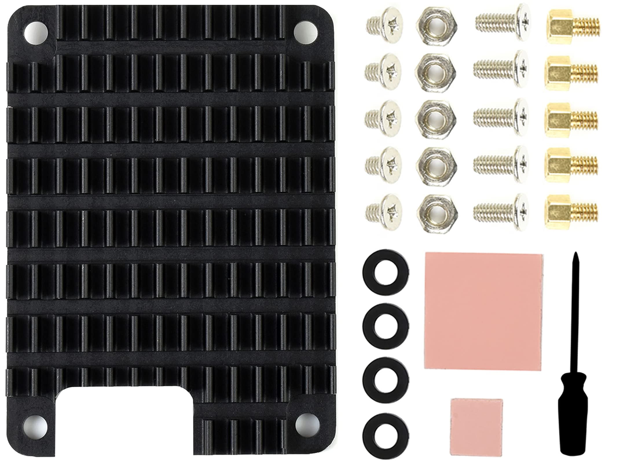 WaveShare Dedicated Aluminum Heatsink for Raspberry Pi Compute Module 4 (CM4) with Notch for Antenna