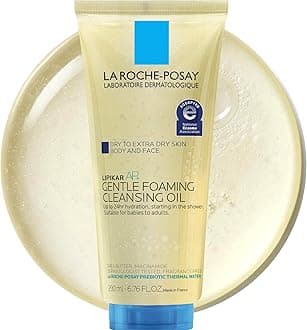 La Roche-Posay Lipikar AP+ Gentle Foaming Cleansing Oil, Gentle Oil Cleanser for Face and Body Formulated with Niacinamide, Long-Lasting 24-hour Hydration, Fragrance-Free & Soap Free