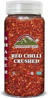 Himalayan Chef Red Crushed Pepper Shaker - Organically Crushed Red Chili Pepper Flakes Great for Pizza, Chowder, Seafood, and Pasta (3.88 Oz)
