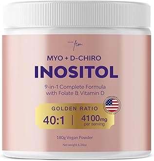 Myo-Inositol & D-Chiro Inositol Supplement for Women 4100mg (40:1 ratio) – 9-in-1 Hormonal & Metabolic Support with myoinositol. Inositol Powder Supplement for Hormone Balance and Ovarian Support