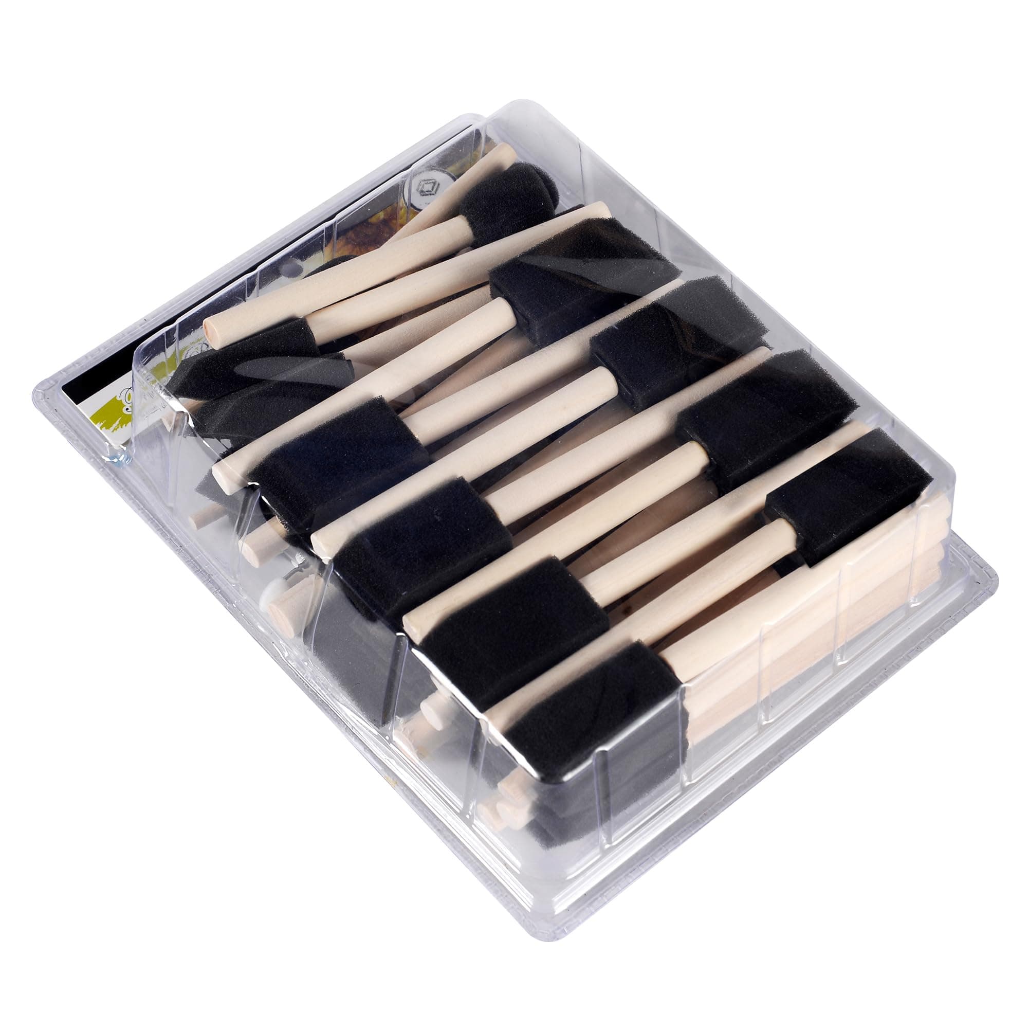 50 Pack 0.5"-2" Different Size Assorted Foam Brush Set Wood Handle Paint Brush Set- Lightweight, Durable, Great for Acrylics, Stains, Varnishes