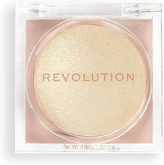 Revolution Beauty London Beam Bright Highlighter, All Over Face Glow, Powder To Liquid Formula, 5 Different Shades, Golden Gal