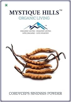 Mystique Cordyceps sinensis Powder (Caterpillar Fungus) Ophiocordyceps sinensis Mushroom (100 g)