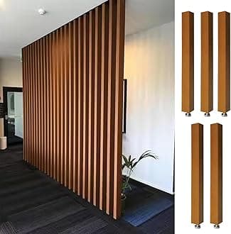 Room Divider Modern DIY Room Divider for Privacy Screen/Doorway/Studio Apartment, Square Wall Partition Floor to Ceiling Design, Easy to Install & Remove (Color : 5pcs Height, Size : 80cm/31.5in/2