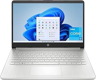 HP 14" Laptop, HD Display, Intel Core i3-1215U, 8GB RAM, 256GB SSD, Intel UHD Graphics, Windows 11 Home in S Mode, Natural Silver, 14-dq5009nr(Upgraded)