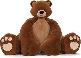 MaoGoLan Giant Teddy Bear Stuffed Animal,Unique Little Head and Big Muscle Body Teddy Bear Plush Toy, 43.3" Sitting Height Huggable Teddy Bear Gift for Muscle Bear Lover, Party Favor,Long Distance