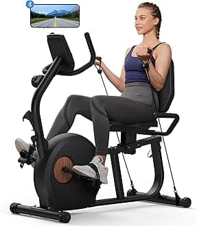MERACH Recumbent Exercise Bikes for Home with Smart Bluetooth Equipment Exercise Bikes App,LCD,Heart Rate Handle Stationary Bikes for Home, Magnetic Recumbent Exercise Bike for Seniors Gym S08/S23