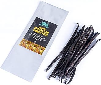 Vanilla Mart - Madagascan Vanilla Pods - Pack of 5 Vanilla Pods - Grade A Vanilla Beans - Whole Grade A Vanilla Pods - Premium Madagascar Vanilla - Vanilla Pods & Beans From Around The Globe