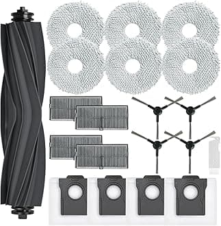 Accessories for Dreame L10s Ultra Gen 2/ L10s Pro Ultra Heat/ X30 Ultra, Replacement Parts for Mova E30 Ultra with 1 Main Brush, 4 Dust Bags, 6 Mop Pads, 4 HEPA Filter, 4 Side Brushes