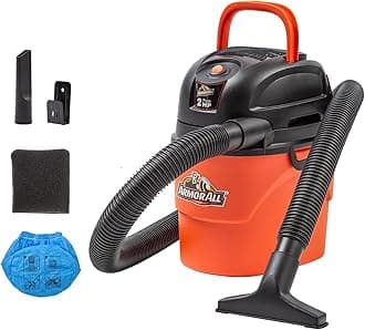 AA155 1.5-Gallon 2 Peak HP Portable Wet/Dry Vacuum, Orange