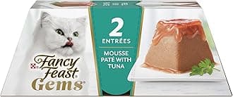 Fancy Feast Gems Pate Cat Food Mousse With Tuna and a Halo of Savory Gravy Cat Food - (Pack of 8) 4 oz. Boxes