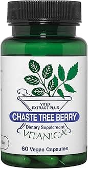 Vitanica Chaste Tree Berry - Vitex Chasteberry Supplement for Women - Hormone Balance & Menstrual Cycle Support - Vegan Women's Health Supplement - Professional Line - 60 Capsules