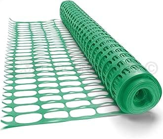 GroundMaster Plastic Mesh Barrier Safety Fence Gardening Pest Protection (10m, Green)
