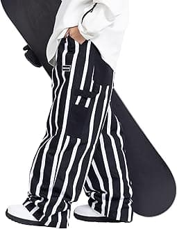 SNOWVERB Women Men Streetwear Snowboard Jeans Waterproof Ski Loose Fit Snowboard Insulated Windproof Baggy Snow Pants