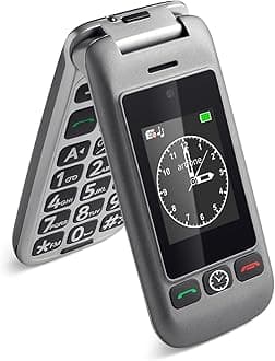 – artfone G6 4G Unlocked Basic Mobile Phone for Seniors丨Flip Phone丨SIM Free Big Button Senior Mobile Phone丨Dual Display丨 SOS Button丨Speed Dial丨USB-C丨Charging Dock丨FM Radio丨Torch丨1300mAh Battery - Grey
