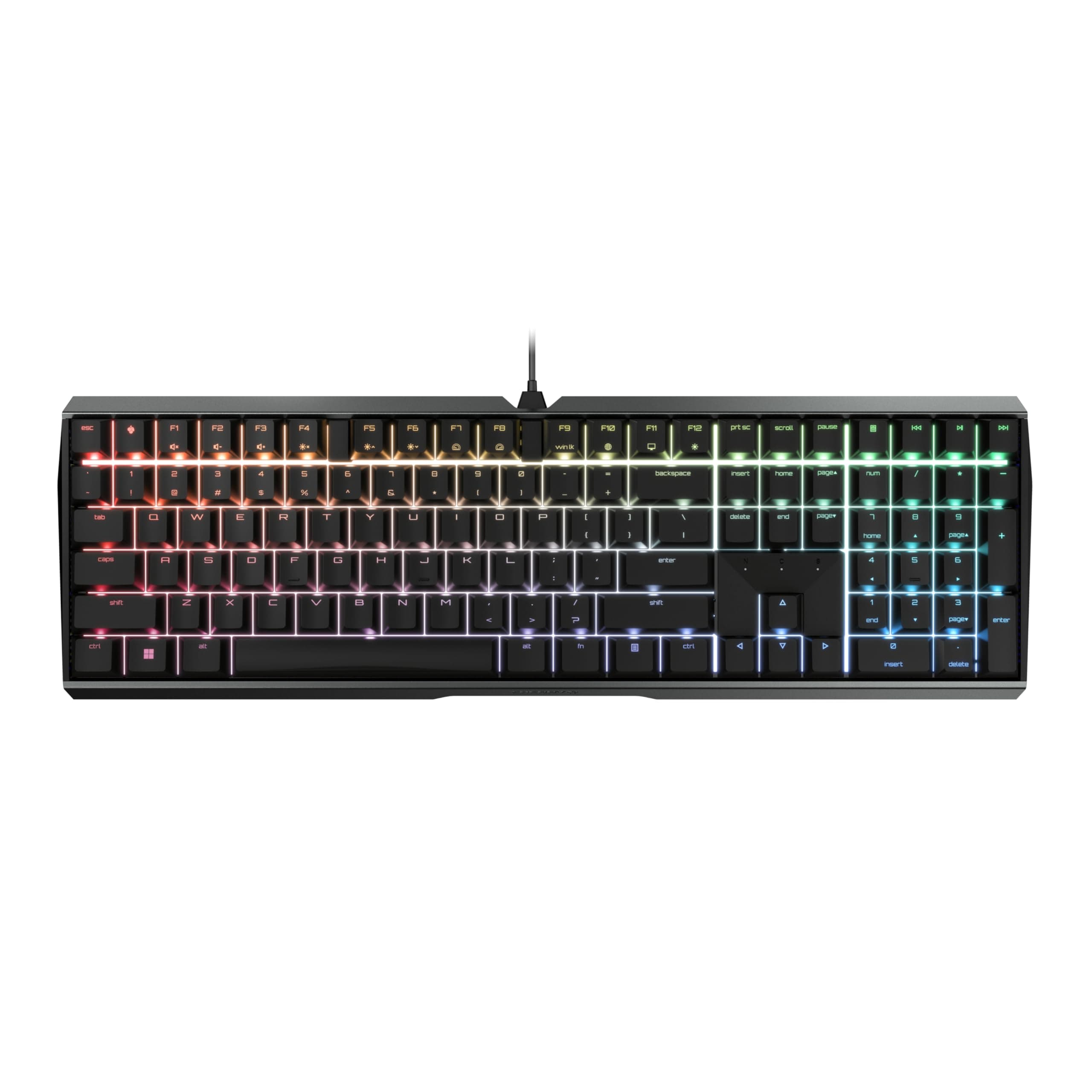 MX 3.0S, Wired Mechanical Gaming Keyboard, Robust Aluminum Housing, RGB-Lighting, Full Key Rollover, Anti Ghosting, MX2A Silent RED Switches, Black