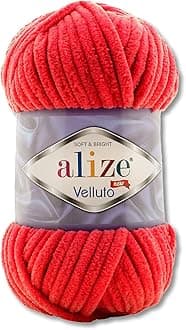 Wohnkult 100 g Alize Velluto Wool in 30 Selection (56 | Red)
