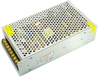 BTF-LIGHTING AC100-240V to DC5V40A Max200W Suit Switching Power Supply Device Transformer Adapter Converter for LED Strip/String/LED Matrix,CCTV Camera,Security System,Radio,Cats